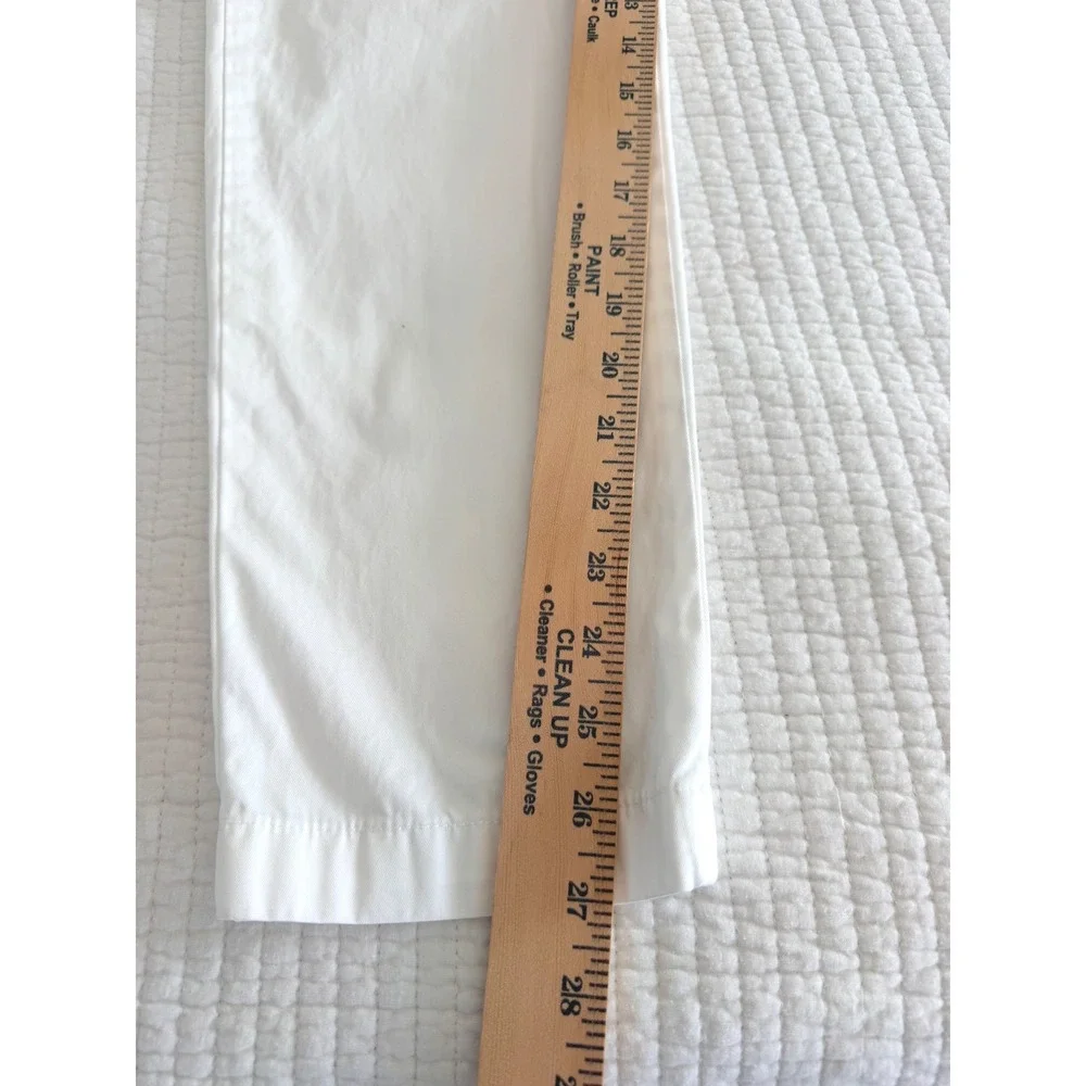 Polo Ralph Lauren Womens White Cotton Chino Pants Straight Leg Size 8 RN41381